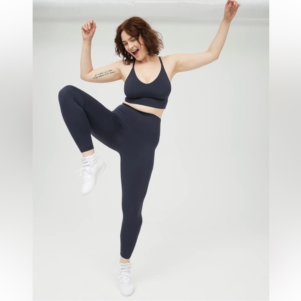 🏷️ NWT Aerie Real Me High Rise Mesh Leg 7/8 Black Leggings